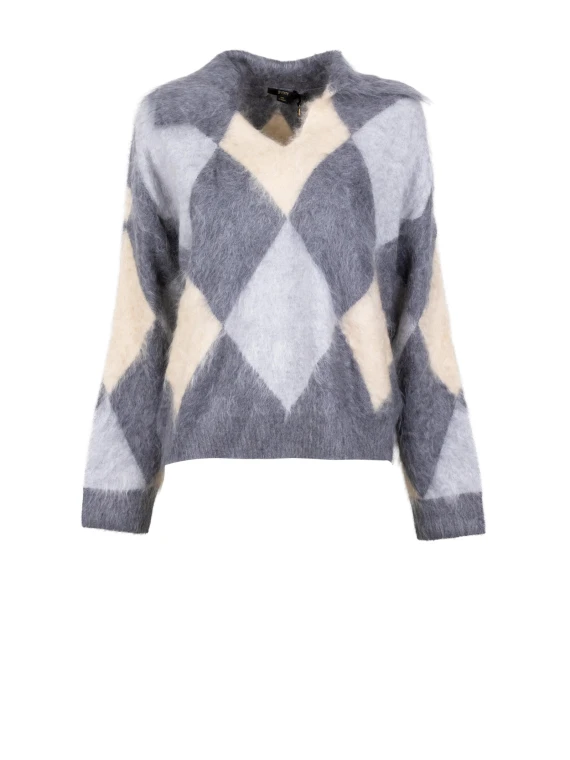 Intarsio Rombi Pelosetto in Cashmere Seventy