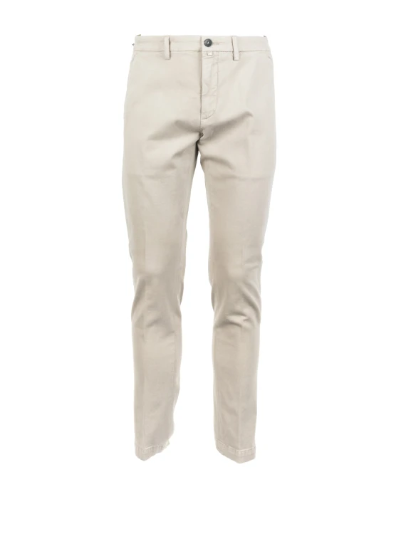 Pantalone tortora uomo in cotone e lana