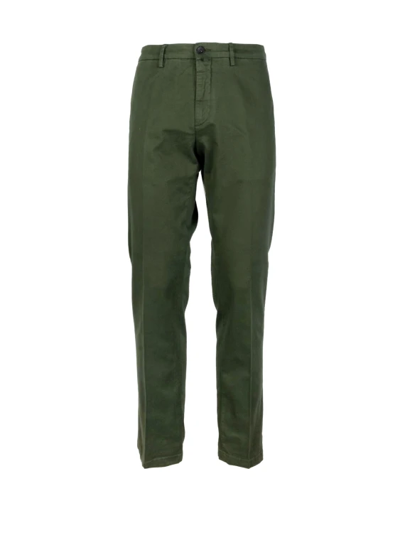 Olive green straight-leg trousers Siviglia