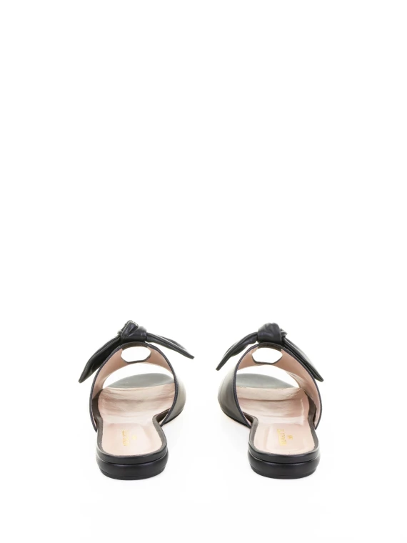 Status Black knotted nappa slipper