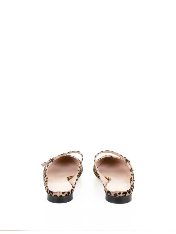 Leopard Suede Sabot