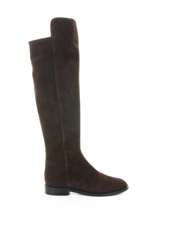 Stivale testa di moro in suede