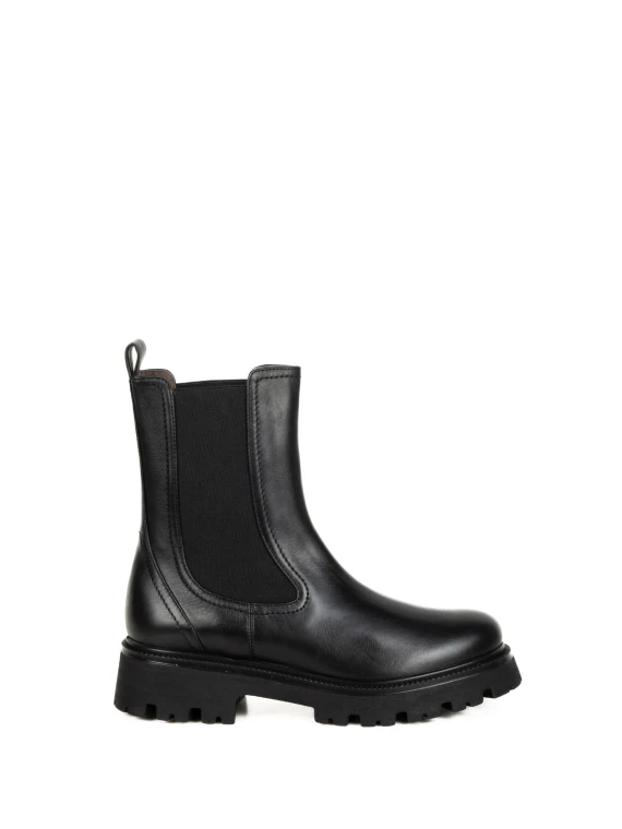Stivaletto Chelsea nero in pelle