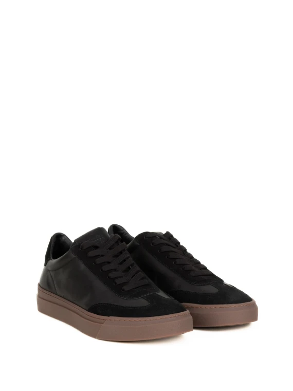 Sneaker uomo in pelle nera