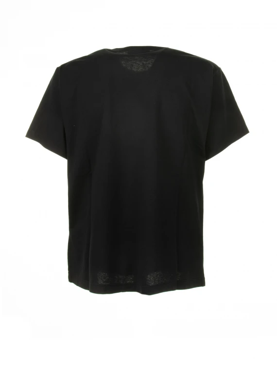 T-shirt nera con stampa logo