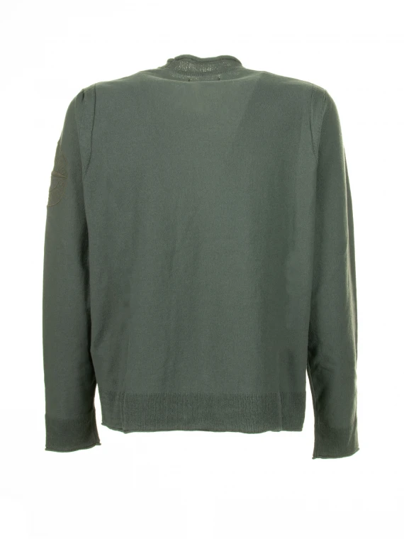 Green crew neck sweater