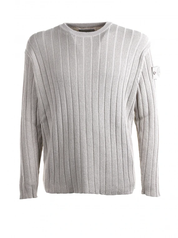 Ribbed crewneck sweater