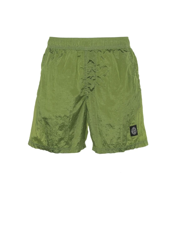 Swimsuit with contrasting logo