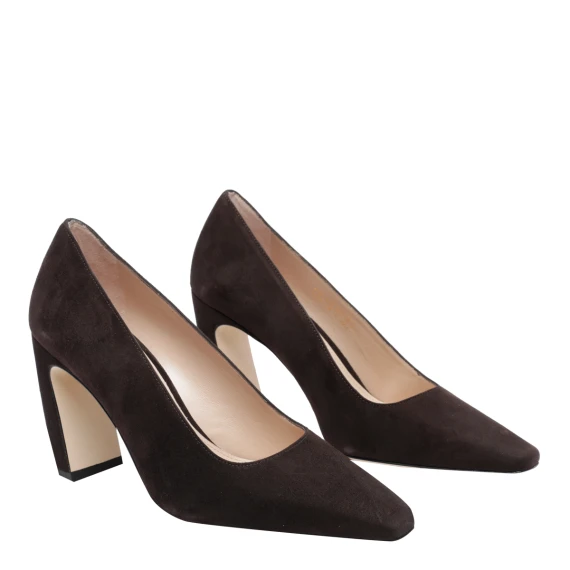 Dark brown suede pumps stuart weitzman