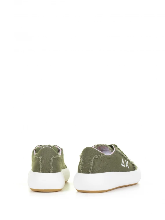 Military Juno sneaker in canvas