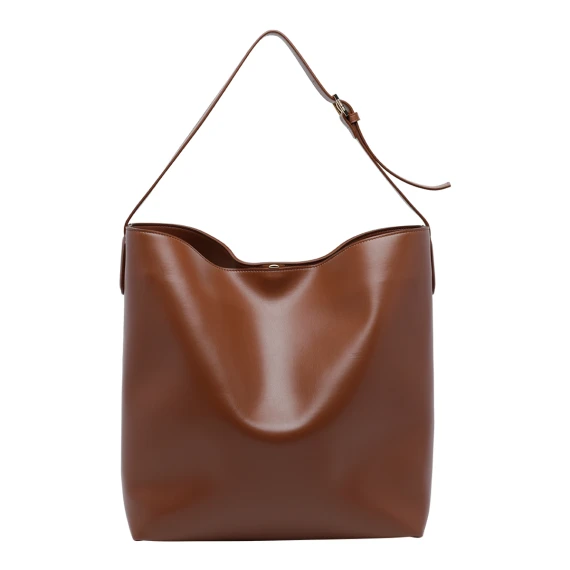 Borsa a tracolla marrone in pelle vegan