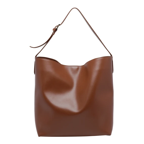 Borsa a tracolla marrone in pelle vegan THE MOIRE'