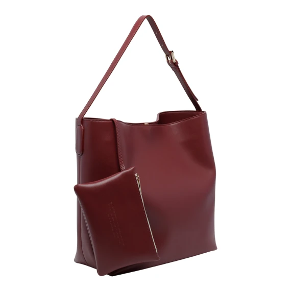 Borsa a tracolla rossa in pelle vegana THE MOIRE'