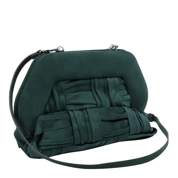 The Moirè Smokey Pine Green Bios Intreccio Pouch THE MOIRE'