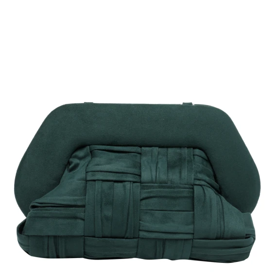 The Moirè Smokey Pine Green Bios Intreccio Pouch THE MOIRE'