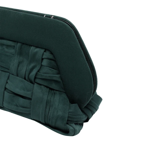The Moirè Smokey Pine Green Bios Intreccio Pouch THE MOIRE'