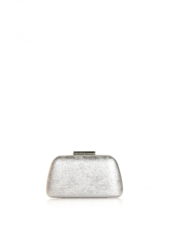 Silver Aronia pochette with shoulder strap