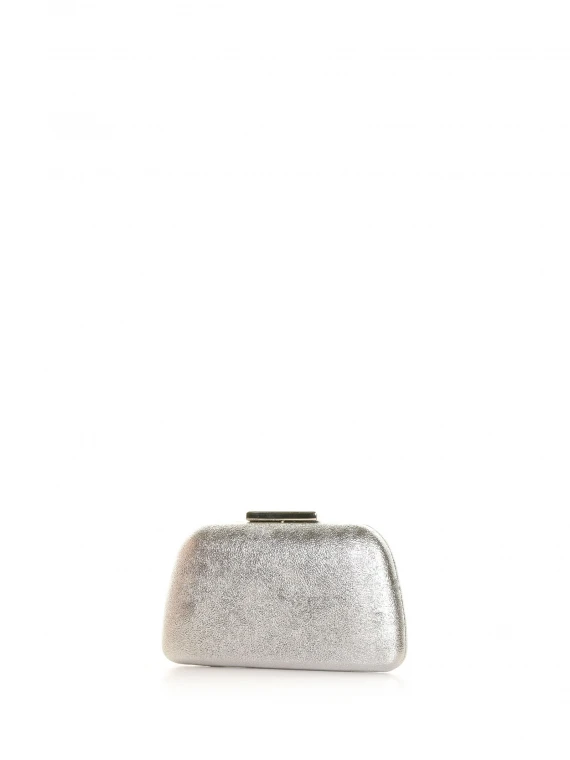Silver Aronia pochette with shoulder strap
