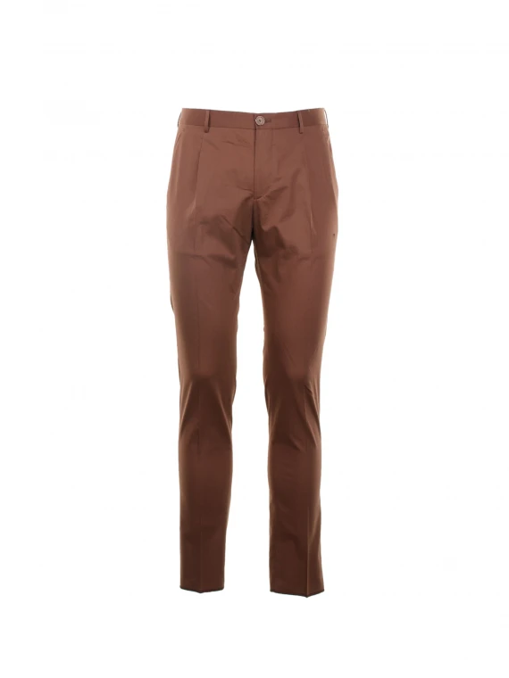 Brown slim fit trousers