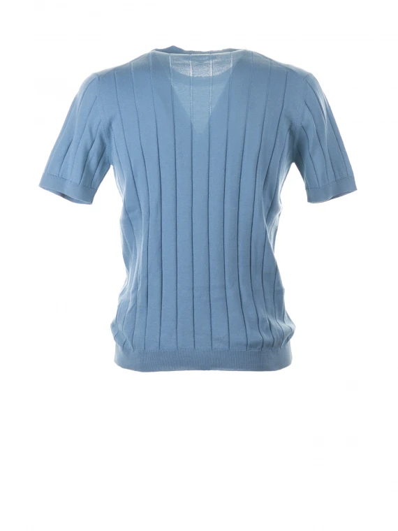 T-shirt azzurra in maglia leggera