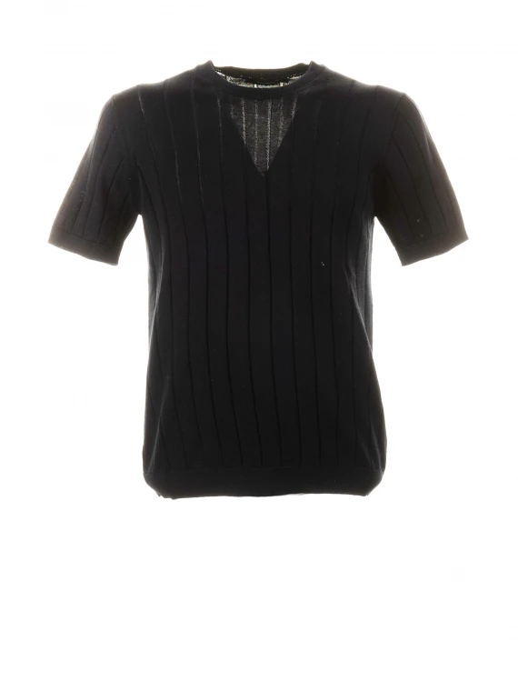 Black lightweight knit T-shirt