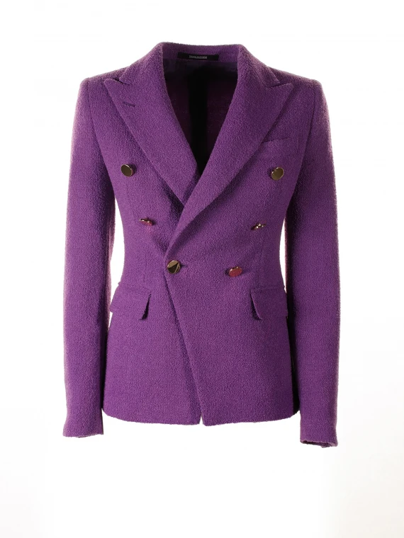 Jalicya purple double-breasted blazer jacket