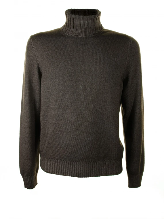 Turtleneck with long sleeves in dove grey