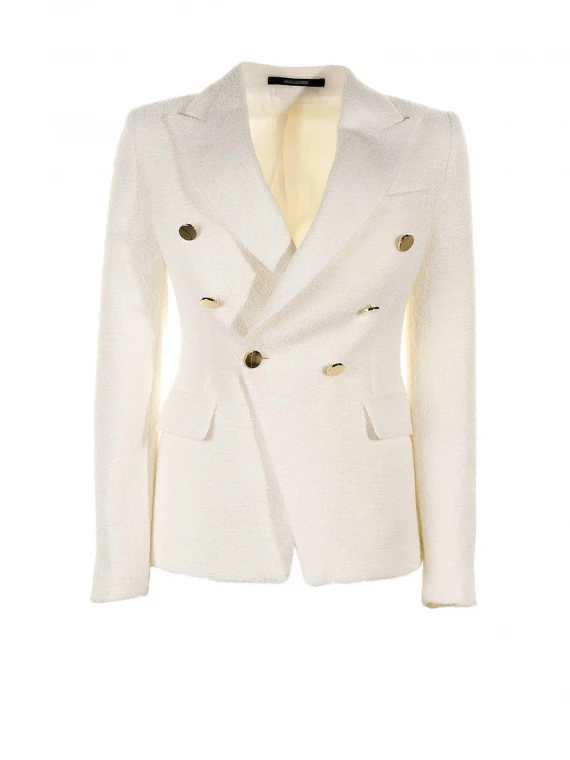 White Jalicya double-breasted blazer jacket