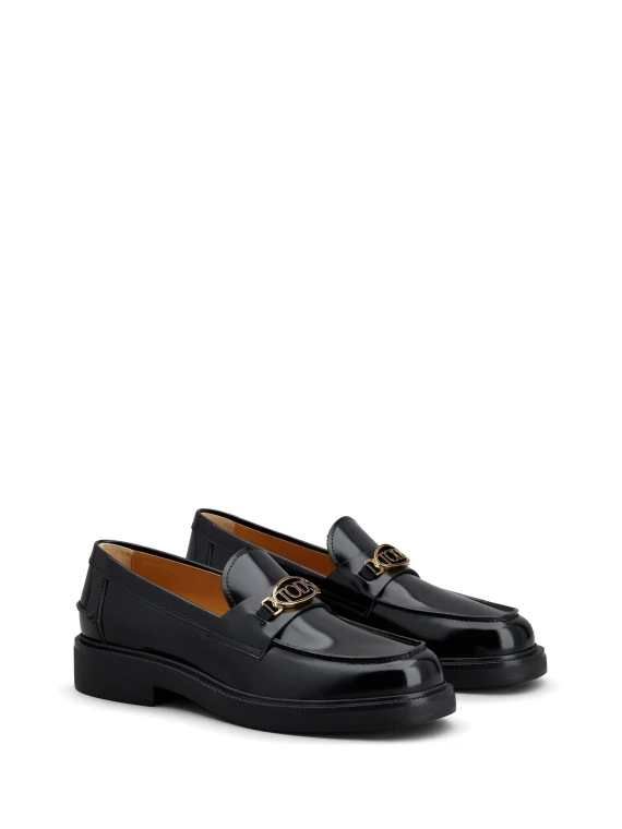 Mocassino in pelle di vitello nera Tod's