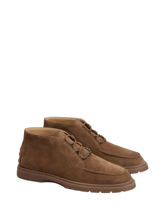 Suede ankle boot in light walnut Tod's