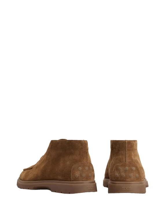 Suede ankle boot in light walnut Tod's
