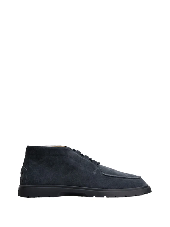 Desert boots in camoscio blu navy