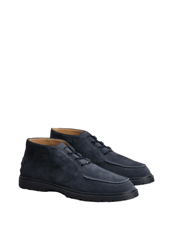 Navy blue suede desert boots Tod's