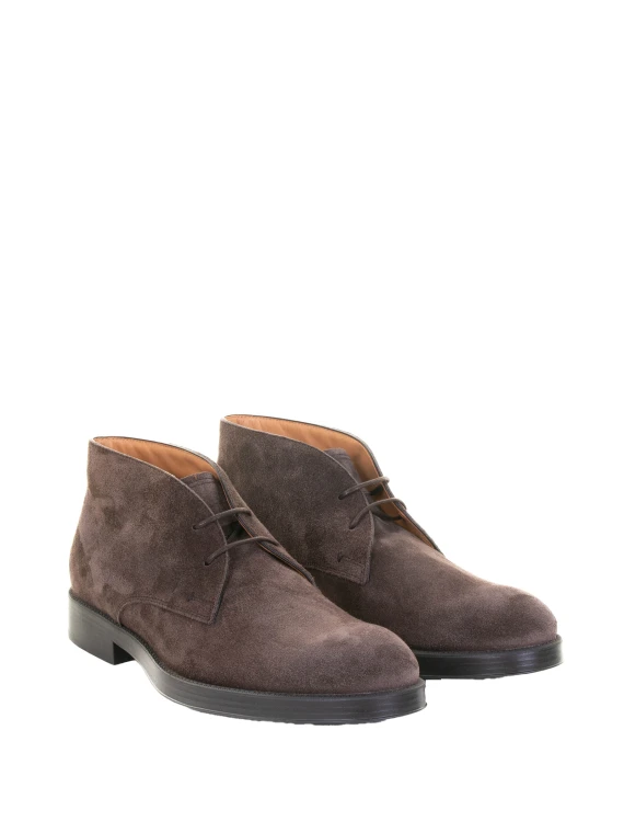 Dark brown lace-up ankle boots Tod's