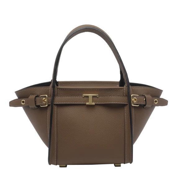 T Signature Mini Leather Shopping Bag