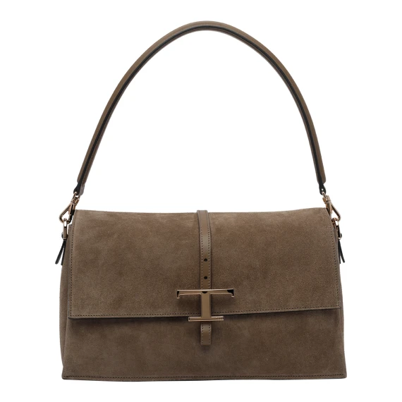 Flap T-Timeless Suede Small Shoulder Bag Tod's