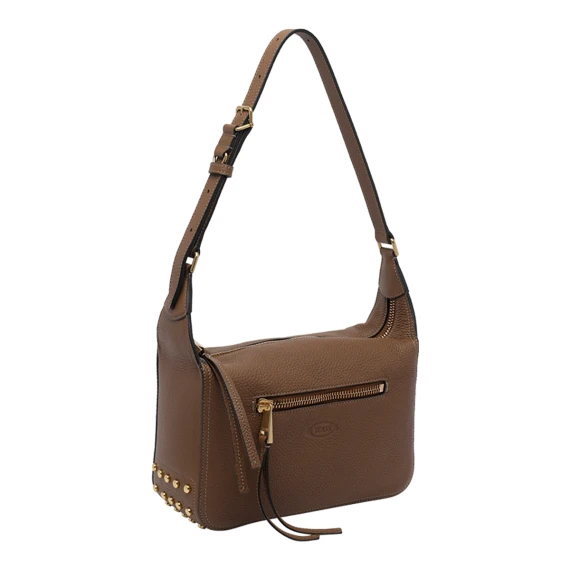 Metal Dots Mini Leather Shoulder Bag