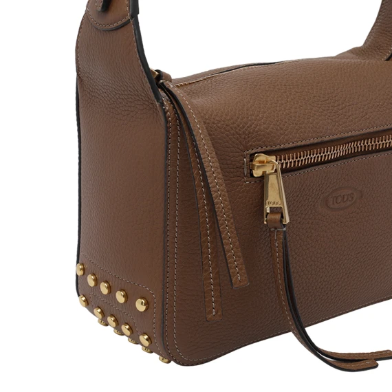 Metal Dots Mini Leather Shoulder Bag