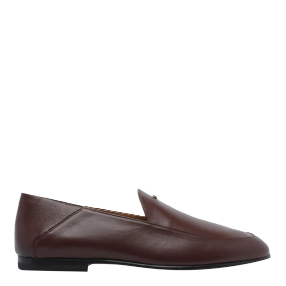 Mocassini sabot in pelle marrone