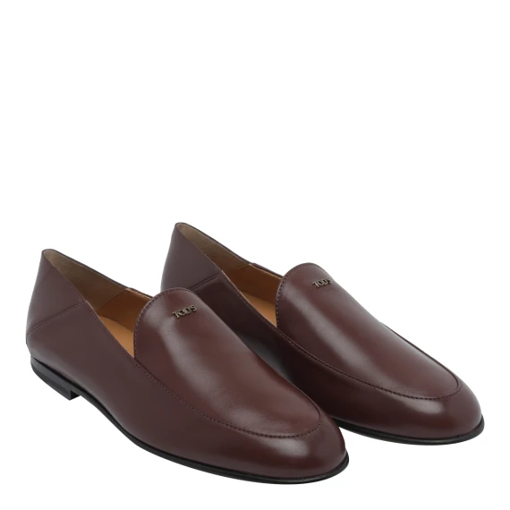 Mocassini sabot in pelle marrone