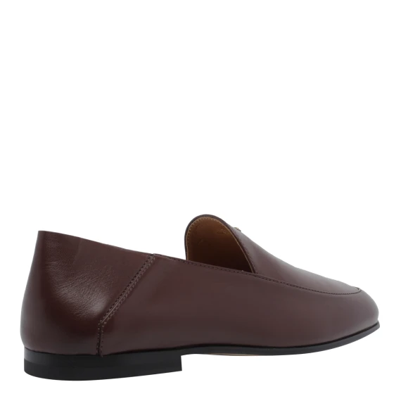 Mocassini sabot in pelle marrone