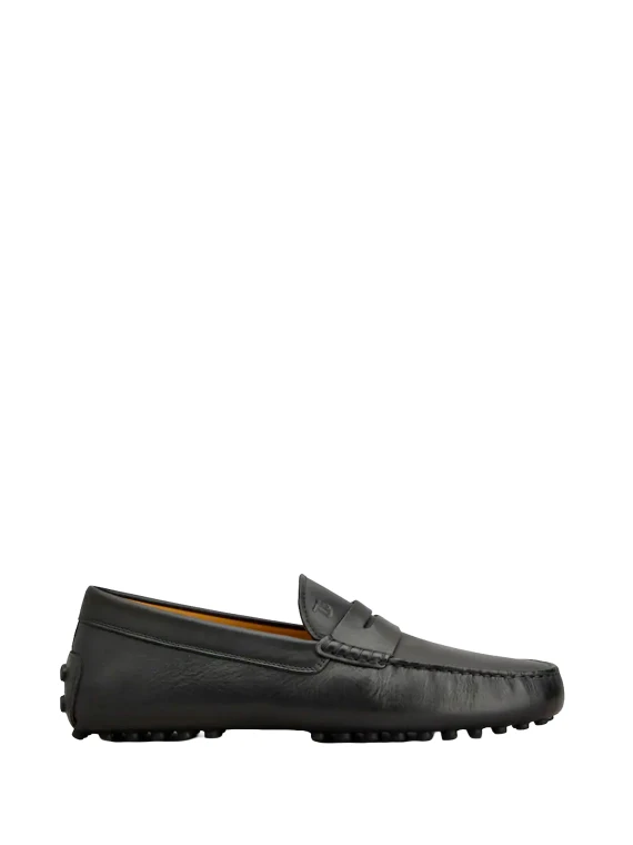 Mocassini neri in pelle Tod's