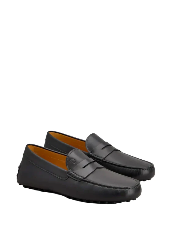 Mocassini neri in pelle Tod's