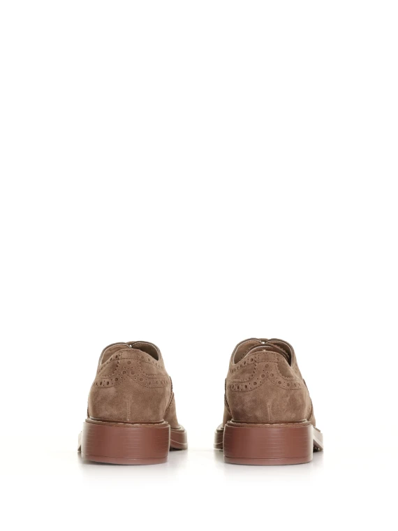 Brown suede Oxford brogues Tod's