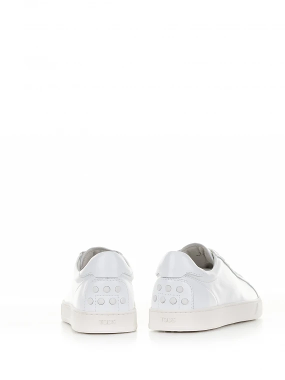 Sneaker bianca in pelle