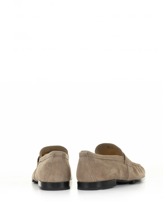 Beige suede moccasin