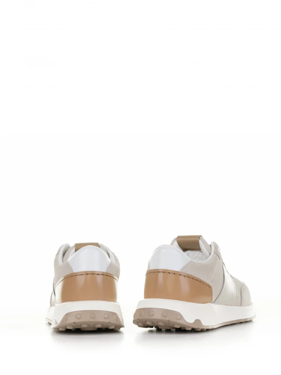 Beige suede sneakers