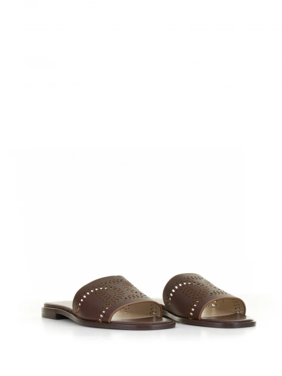 Kate low leather sandal