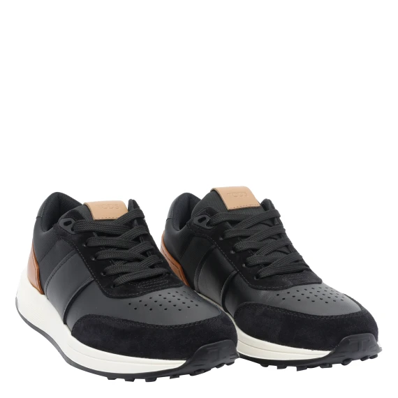 LEATHER AND TECHNICAL FABRIC SNEAKERS