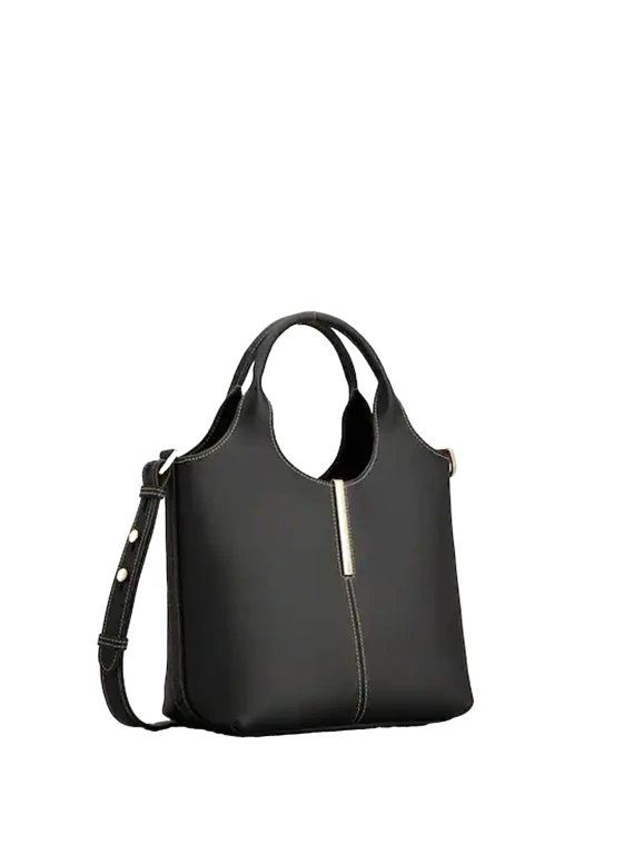 Black leather bag